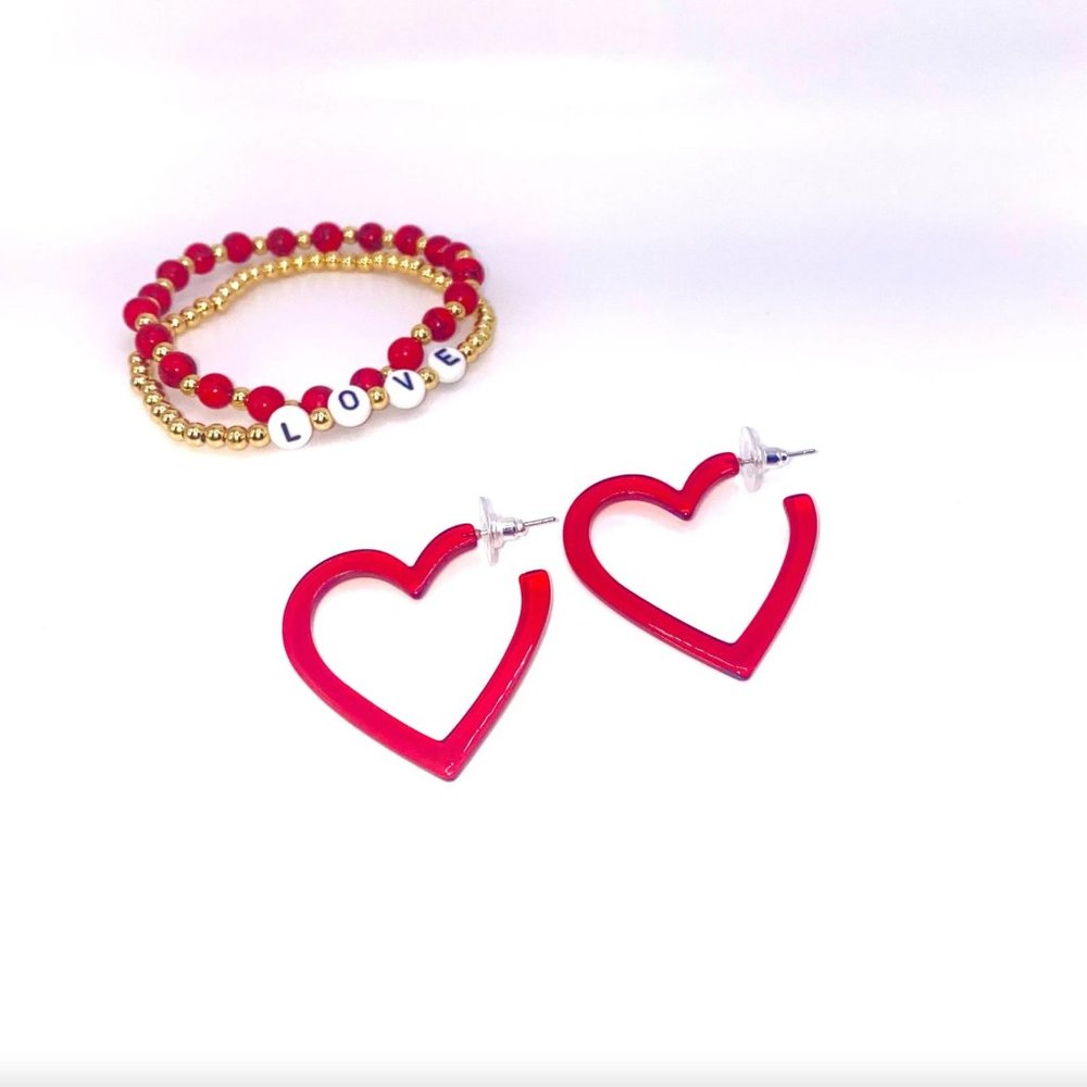 Red Heart Hoops - Picture 3 of 5